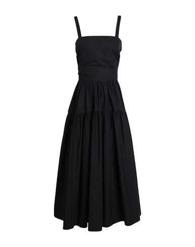 Department Five Department 5 Woman Maxi Dress Black Size 8 Cotton In Black