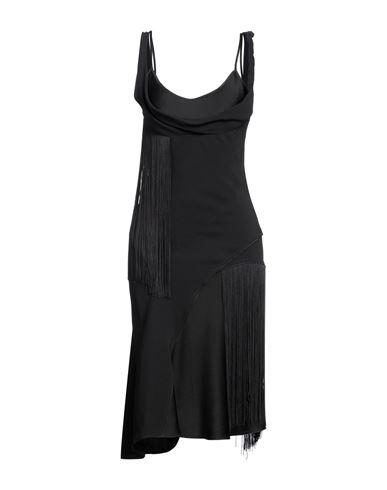 Victoria Beckham Woman Midi Dress Black Size 2 Acetate, Viscose