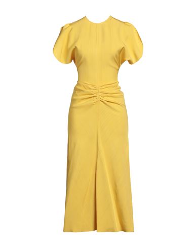 Victoria Beckham Woman Maxi Dress Yellow Size 0 Viscose