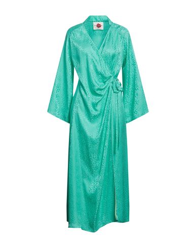 Shop Art Dealer . Woman Midi Dress Light Green Size M Silk