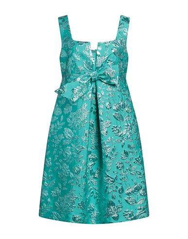 P.a.r.o.s.h P. A.r. O.s. H. Woman Mini Dress Turquoise Size M Polyester, Polyamide, Metallic Fiber In Blue