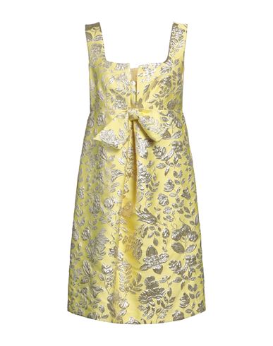 P.a.r.o.s.h P. A.r. O.s. H. Woman Mini Dress Yellow Size S Polyester, Polyamide, Metallic Fiber