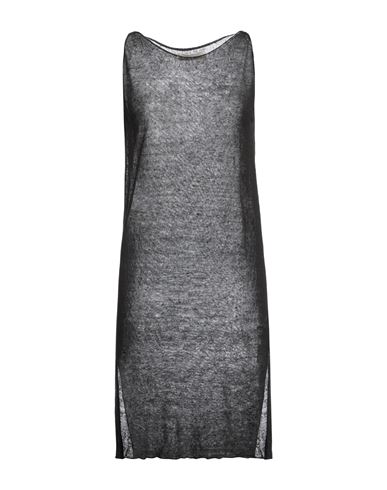 Shop Carta Libera Woman Mini Dress Black Size 2 Linen, Polyamide