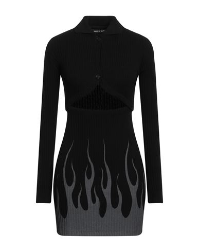 Vision Of Super Woman Short Dress Black Size S Cotton, Acrylic, Viscose, Polyester, Polyamide