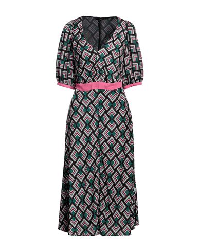 Hanita Woman Midi Dress Dark Green Size S Polyester