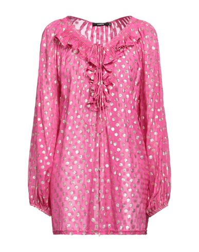 Amen Woman Mini Dress Fuchsia Size 8 Viscose, Metallic Polyester In Pink