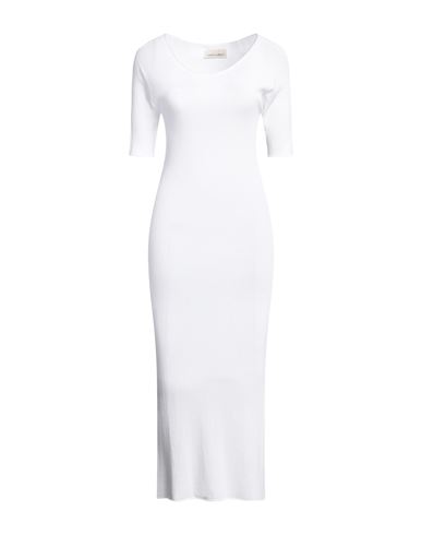 Carta Libera Woman Midi Dress White Size 1 Viscose, Polyamide