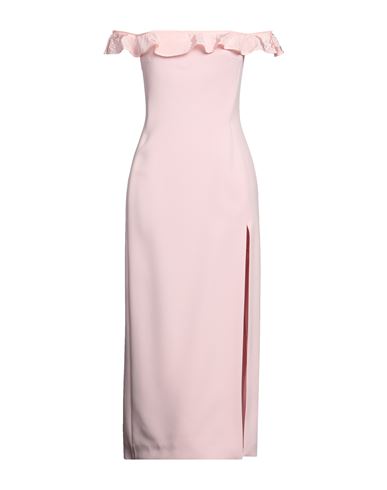 David Koma Woman Midi Dress Light Pink Size 8 Acetate, Viscose, Elastane, Polyamide, Polyester