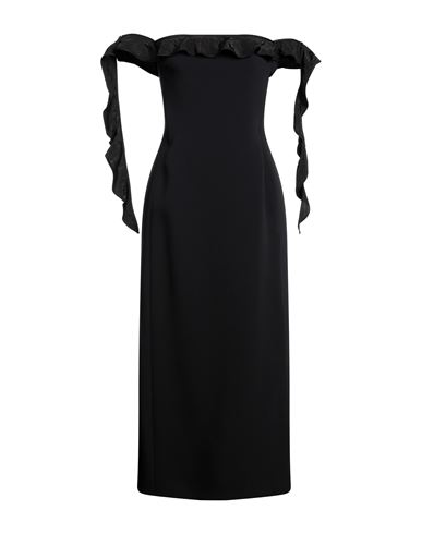 David Koma Woman Midi Dress Black Size 6 Acetate, Viscose, Elastane, Polyamide, Polyester