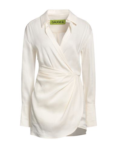 Gauge81 Puno Linen-blend Mini Wrap Dress In White