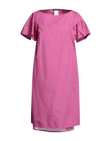 Shop Pennyblack Woman Midi Dress Fuchsia Size 10 Cotton In Pink
