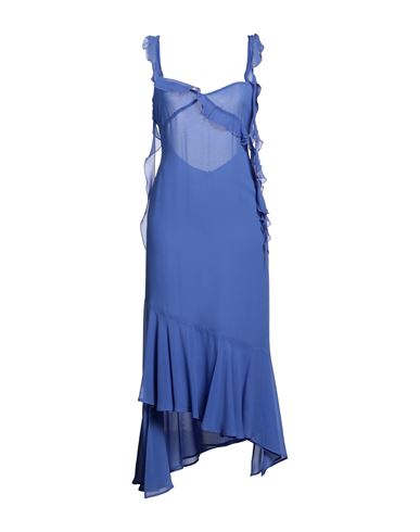 The Andamane Miranda Midi Ruffle Midi Dress In Blue