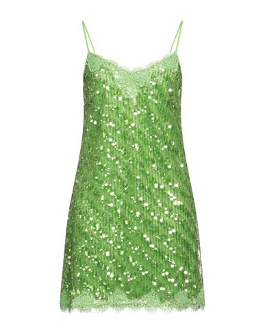 Ermanno Firenze Woman Mini Dress Green Size 4 Polyester, Cotton, Polyamide