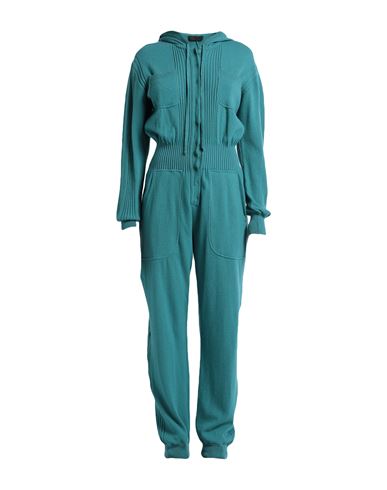 Shop Alberta Ferretti Woman Jumpsuit Green Size 6 Virgin Wool, Polyamide, Elastane