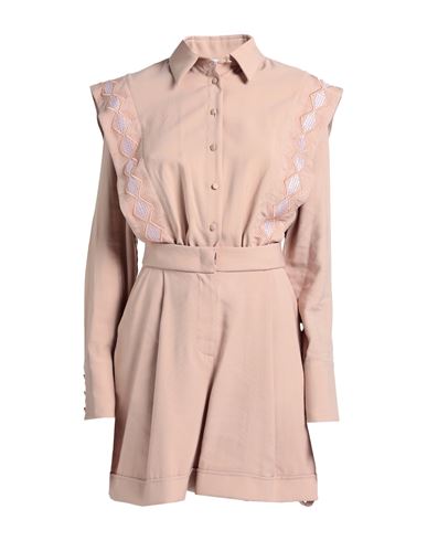 Shop Maria Vittoria Paolillo Mvp Woman Jumpsuit Blush Size 6 Viscose, Polyester In Beige