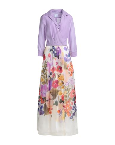 Sara Roka Woman Maxi Dress Light Purple Size 10 Silk, Cotton