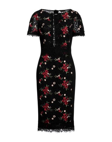 Shop Eureka Italia Woman Midi Dress Black Size 12 Viscose, Cotton, Nylon, Polyamide