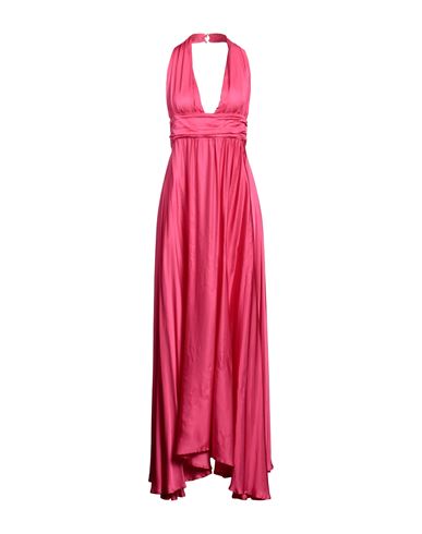 Vicolo Woman Maxi Dress Fuchsia Size M Viscose In Pink