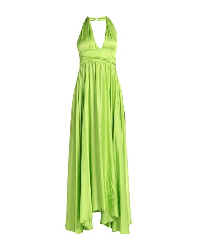 Vicolo Woman Maxi Dress Acid Green Size S Viscose