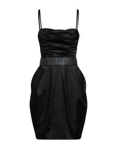 Byblos Woman Mini Dress Black Size 10 Acetate, Polyamide, Elastane