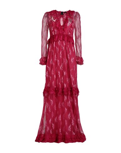 Pinko Woman Maxi Dress Garnet Size 6 Viscose, Polyamide In Red
