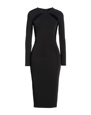 Pinko Woman Midi Dress Black Size 2 Viscose, Polyamide, Elastane