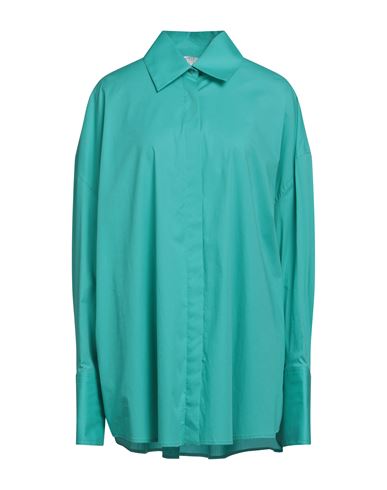 Giuseppe Di Morabito Woman Shirt Turquoise Size 4 Cotton In Blue