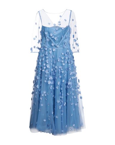 Maison Common Woman Midi Dress Light Blue Size 12 Polyester