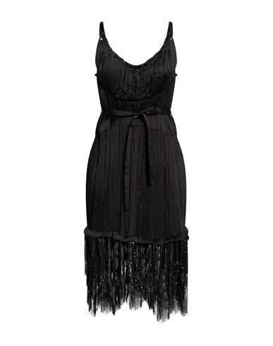 Rabanne Woman Mini Dress Black Size 6 Polyester, Aluminum