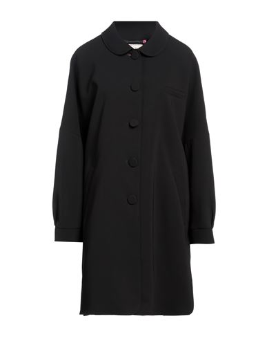 Maison Common Woman Overcoat & Trench Coat Black Size 12 Triacetate, Polyester