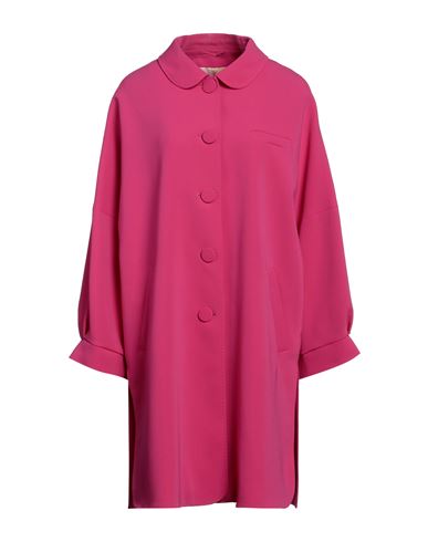 Maison Common Woman Overcoat & Trench Coat Fuchsia Size 10 Triacetate, Polyester In Pink