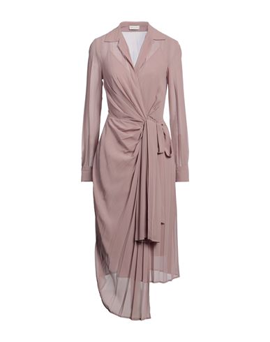 Dries Van Noten Woman Midi Dress Light Brown Size 8 Polyester In Beige
