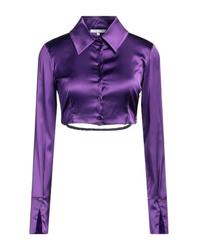 Patrizia Pepe Woman Shirt Purple Size 4 Viscose, Polyamide, Elastane