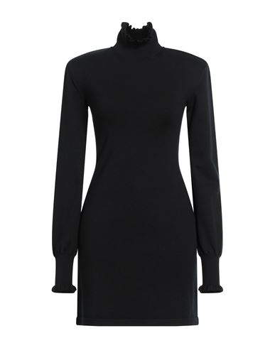 Sportmax Woman Mini Dress Black Size M Wool, Silk, Polyamide, Elastane