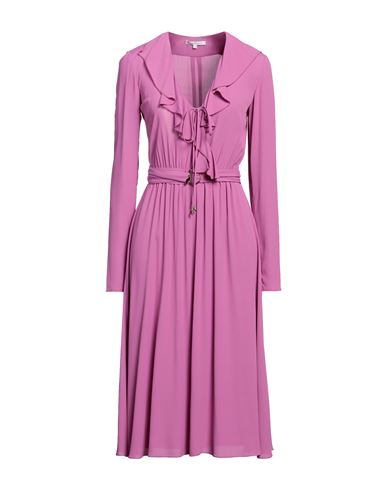 Shop Patrizia Pepe Woman Midi Dress Fuchsia Size 2 Viscose In Pink