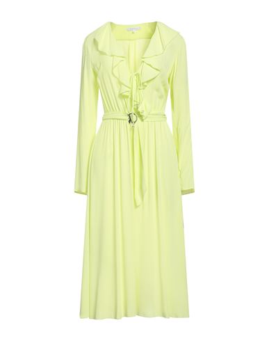Patrizia Pepe Woman Midi Dress Lime Green Size 2 Viscose In Green