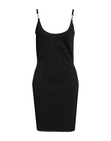 Shop Versace Woman Mini Dress Black Size 6 Viscose, Polyamide, Elastane