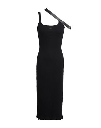 Courrèges Courreges Woman Midi Dress Black Size Xs Cotton, Elastane, Polyurethane