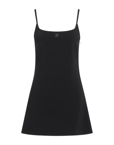 Shop Courrèges Courreges Woman Mini Dress Black Size 8 Viscose, Elastane