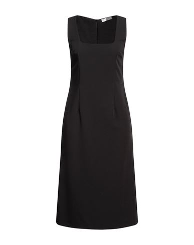 Suoli Woman Midi Dress Black Size 8 Polyester, Viscose, Elastane