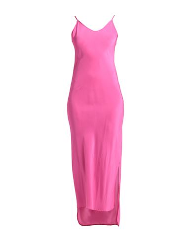 Shop Andrea Ya' Aqov Woman Maxi Dress Fuchsia Size M Viscose In Pink