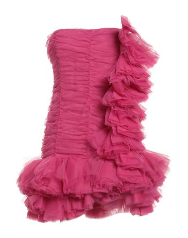 Simona Corsellini Party Edition Woman Mini Dress Fuchsia Size 8 Polyamide, Elastane In Pink