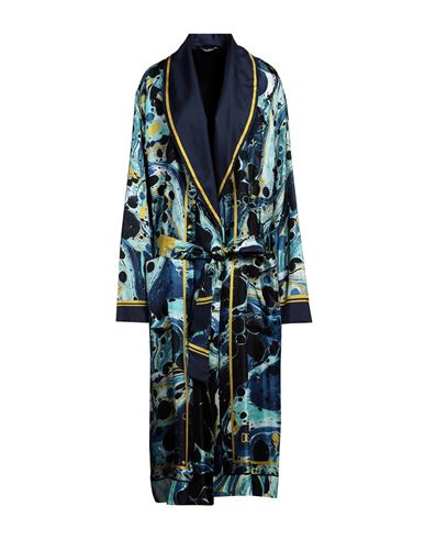 Dolce & Gabbana Woman Overcoat & Trench Coat Blue Size 12 Silk