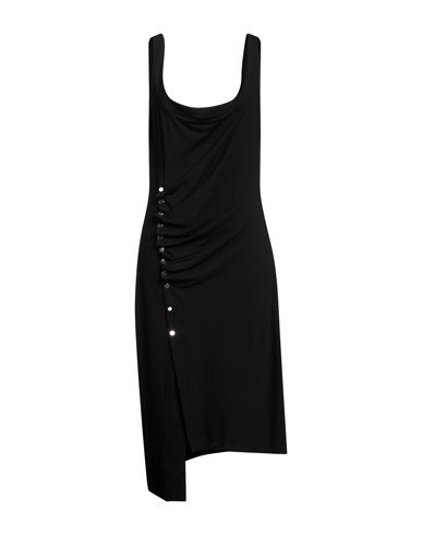 Paco Rabanne Woman Midi Dress Black Size 12 Viscose, Elastane