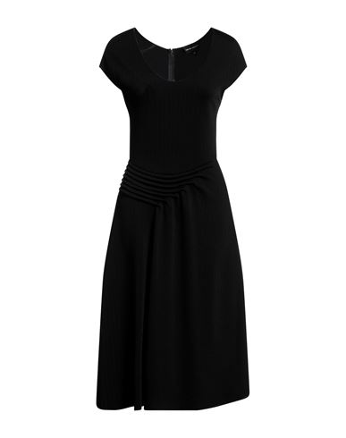 Emporio Armani Woman Midi Dress Black Size 10 Viscose, Polyamide, Elastane