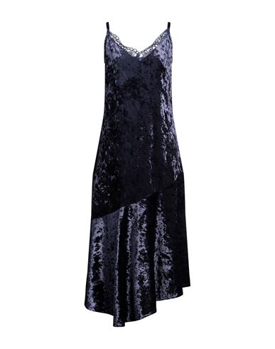 Shop Ca' Vagan Woman Midi Dress Midnight Blue Size L Viscose, Polyester