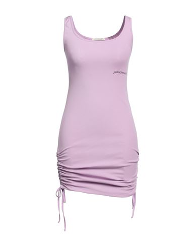 Hinnominate Woman Mini Dress Lilac Size L Cotton, Elastane In Purple