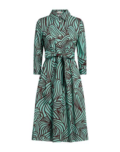 Camicettasnob Woman Midi Dress Light Green Size 8 Cotton, Elastane In Beige