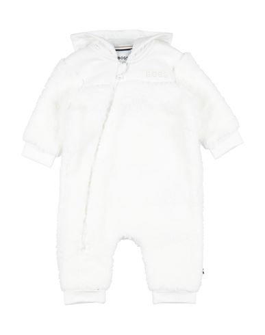 Hugo Boss Boss Newborn Boy Baby Jumpsuits & Overalls White Size 3 Polyester, Cotton, Elastane