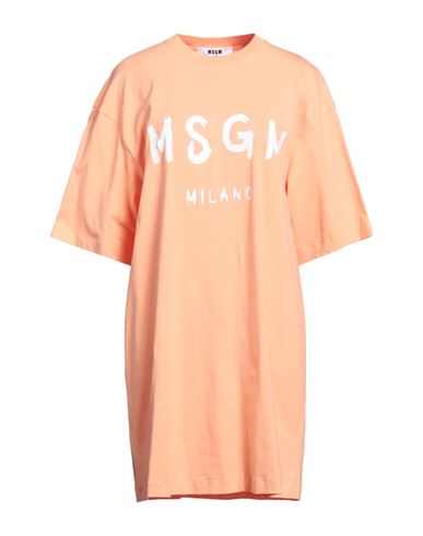Msgm Woman Mini Dress Orange Size M Cotton